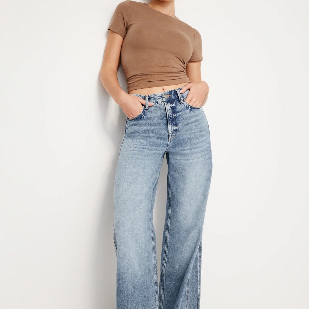 NWT Good American- good skate Wide Leg Jeans